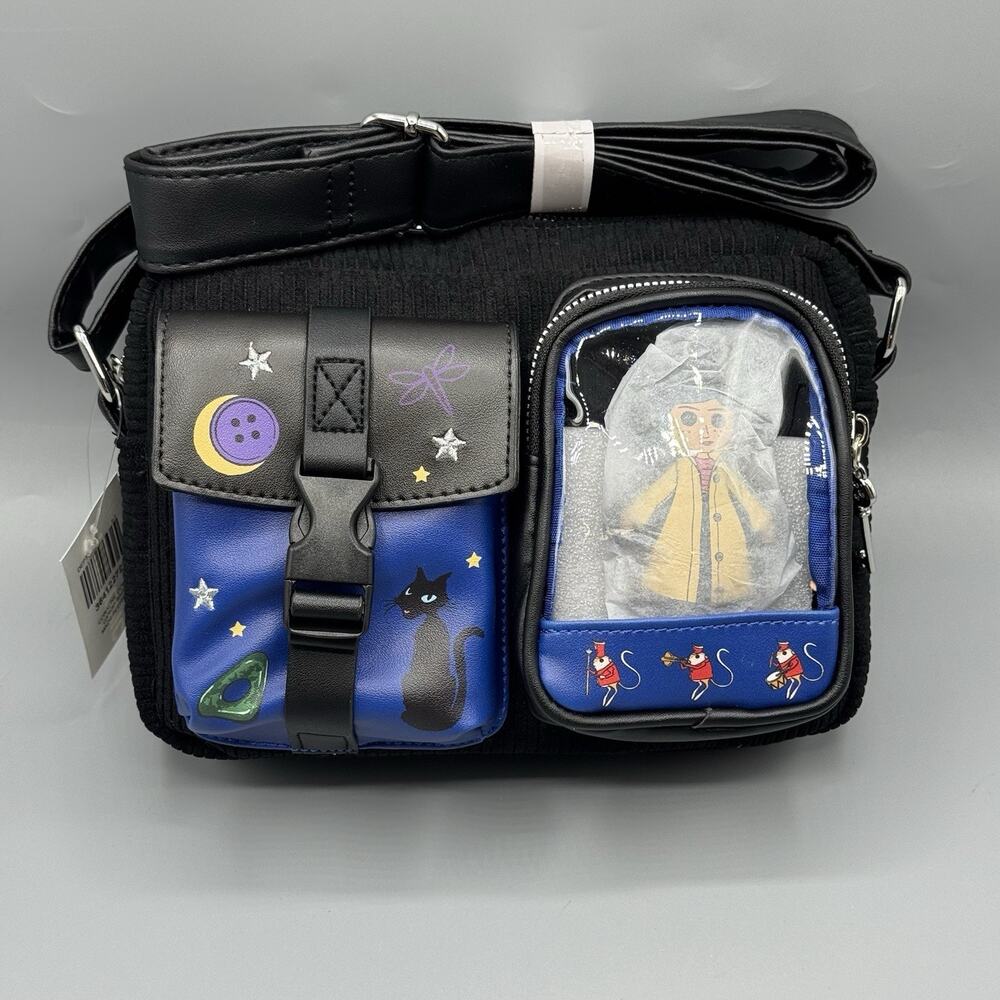 Coraline Doll Corduroy Crossbody Bag NEW